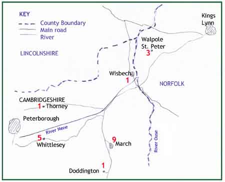map of Yardys in 1841